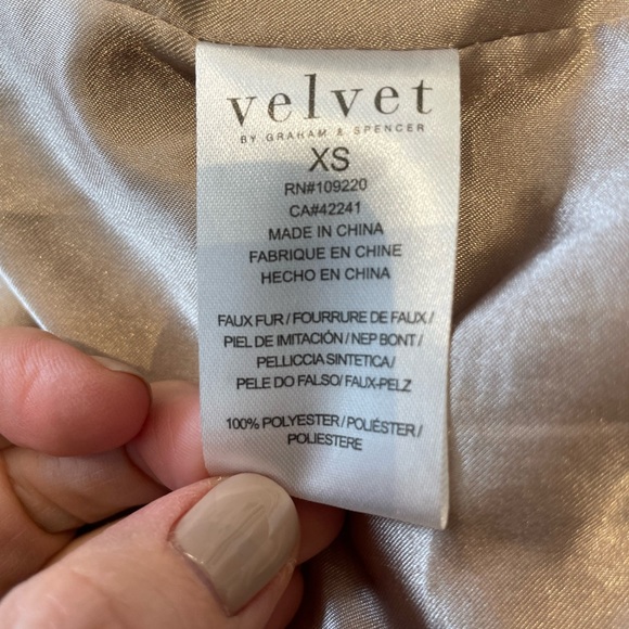 EUC Velvet Coat Teddy Trishelle XS - Picture 5 of 7